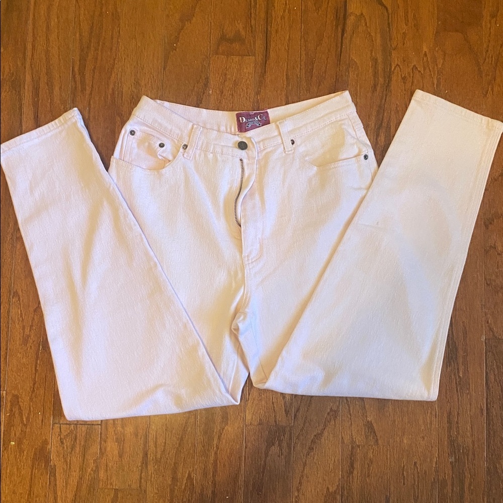 Baby pink retro vintage Women's Boot Cut Jeans